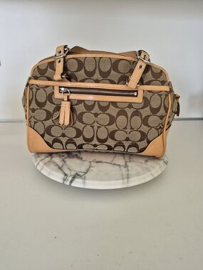Coach Signature Canvas Satchel in Brown/Tan